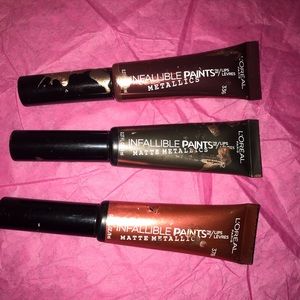 L’Oreal infallible metallic liquid lips! 3 colors!